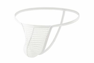 10-pack White Ciokicx Underwear Men's sexy lingerie mesh holes breathable thong T-back Tenga underpants E108