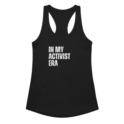 In My Activist Era Womens Soft Cotton Breathable Fitted Racerback Social Justice Activist Gym Summer Fitness Layering Tank Top