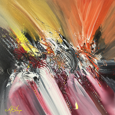 Radiant Cascade Abstract Art Print