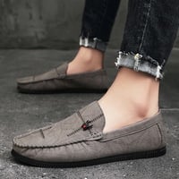 Men's genuine leather casual slip-on driving shoes 2 colors - Thumbnail 1