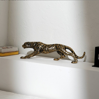 Golden Jaguar Sculpture ā Elegant Electroplated Animal Figurine | Decorative Accent for Shelves, Tables & Mantels - Thumbnail 4