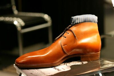 Handmade Mens Special Style Tan Brown Base Chukka Formal Edition Boot