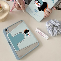 Penguin Pattern Cover For Samsung Tab S10 9 With Pen Slot IPPC01 - Thumbnail 3