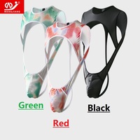 Men's Sexy Exotic Underwear Lingerie Faux Leather Cut-Out Gay Bodysuit KX026LTDK - Thumbnail 2