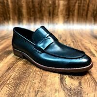 Handmade soft calfskin men's casual slip-on loafers 2 colors - Thumbnail 5