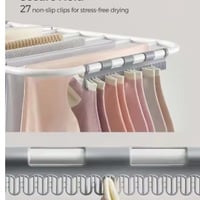 SONGMICS Foldable Clothes Drying Rack – Heavy-Duty Laundry Airer with Adjustable Wings, 33 Rods, 27 Clips, and Rust-Resistant Steel Frame - Thumbnail 2