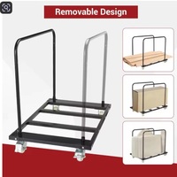 Heavy-Duty Folding Table & Drywall Cart – 1500 lb Capacity Steel Panel Truck with Wheels | Adjustable Utility Trolley for Garage, Home, Office, Events - Thumbnail 1