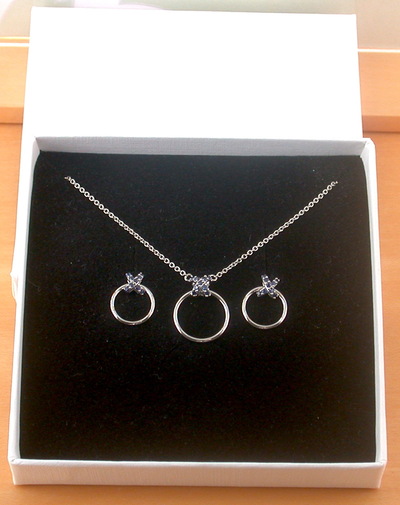 BOXED GIFT SET/925 Sapphire (Lab Created) Necklace/Sapphire Jewelry/Silver Sapphire Necklace/Sapphire Studs/Sapphire Earrings/UK