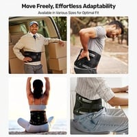 Back Brace for Lower Back – 8X Lumbar Support Belt with 3D Massage Pad | Adjustable, Breathable, Hook-and-Loop Closure for Men & Women | Green | S–XXL - Thumbnail 2