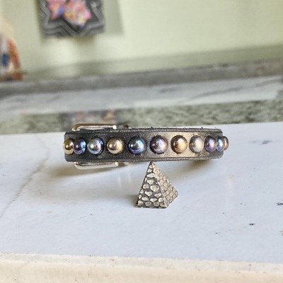 1-Row Rainbow tiny dome studs wristband