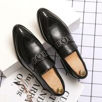Casual leather shoes fashion business trend men's shoes 2 colors - Thumbnail 4