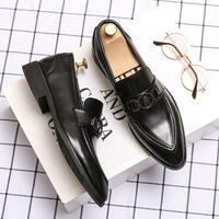 Casual leather shoes fashion business trend men's shoes 2 colors - Thumbnail 2