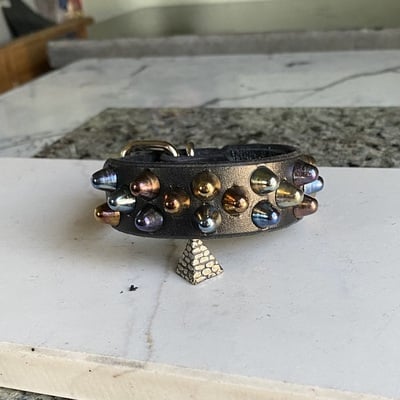 2-1-2 rainbow short british studs wristband