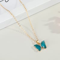 Crystal Butterfly Pendant Necklace – Pastoral Style Internet Celebrity Jewelry for Women - Thumbnail 5