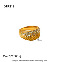 Light Star Diamond Double Layer Loop Ring – Pearl Inlay Irregular Hexagonal Star Design – Stainless Steel Geometric Ring, Sizes 6-8 - Thumbnail 3