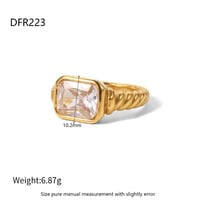 Light Star Diamond Double Layer Loop Ring – Pearl Inlay Irregular Hexagonal Star Design – Stainless Steel Geometric Ring, Sizes 6-8 - Thumbnail 5