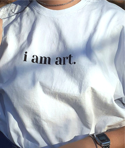 Free Shipping-I AM ART TEE