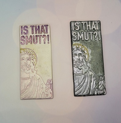 Is that? Religious bookmark graphite