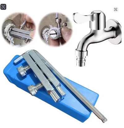 Broken Screw & Pipe Extractor Set – Hex Stripped Screw Remover with Multifunctional Handle | Tap & Threading Tool Kit