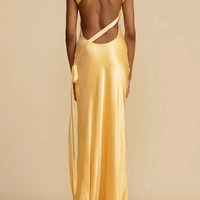 Yellow evening dress,backless party dress, Sexy mermaid party dress - Thumbnail 3