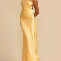 Yellow evening dress,backless party dress, Sexy mermaid party dress - Thumbnail 5