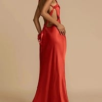 Yellow evening dress,backless party dress, Sexy mermaid party dress - Thumbnail 7