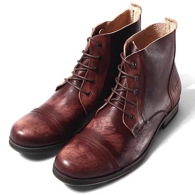 Italian genuine leather boots men's cowhide soft men's boots - Thumbnail 5