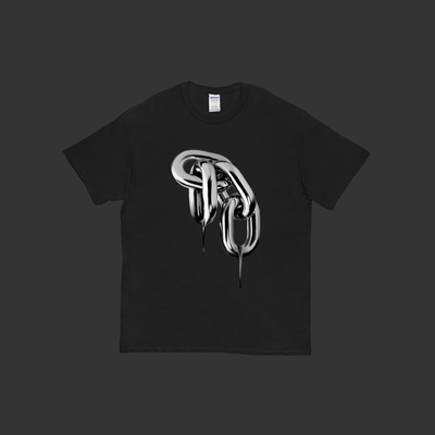 Gothic Cyber Chain T Shirt Black