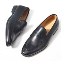 Men's casual leather shoes breathable slip-on genuine leather soft sole loafers 2 colors - Thumbnail 7
