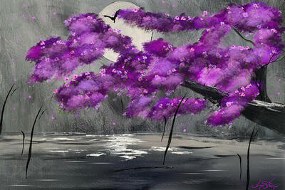 Moonlit Blossom Art Print