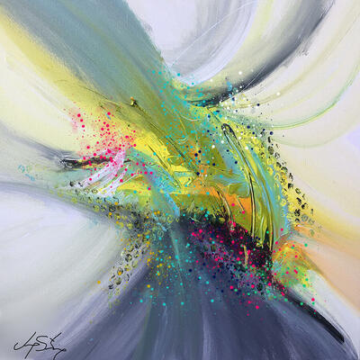 Dynamic Splatter Abstract Art Print