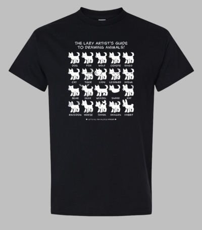 The Lazy Artist's Guide T-shirt (black)