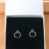 BOXED GIFT/Sterling Silver Sapphire Cross Stud Earrings/Sapphire Jewellery/Sapphire Jewelry/Hoop Earrings/Hoop  Jewellery/September Birthstone/UK - Thumbnail 6