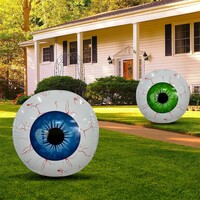 Halloween Eyeball Balloon – 22" Scary Inflatable Aluminum Balloon with Bloodshot Design - Thumbnail 4