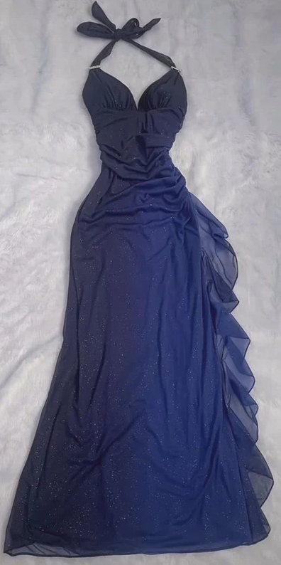New Arrive Long Navy Blue Prom Dresses, Formal Dresses