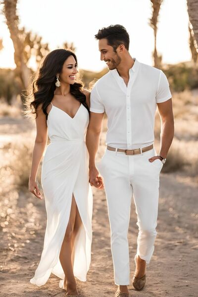 Simple Wedding Dress, A Line Beach Boho Bridal Dress Bridal Gown