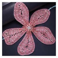 Flower Rhinestone Outer Strap Accessory Chest Chain - Thumbnail 4