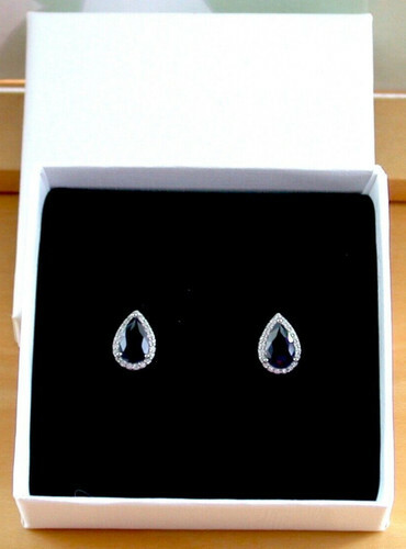 BOXED GIFT/Sterling Silver Sapphire Earrings/Sapphire Earrings/Sapphire Studs/Sapphire Jewellery/Sapphire Jewelry/September Birthstone/UK