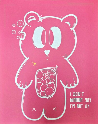 Painting by Mou Kahami “I don’t wanna say I’m not OK.”