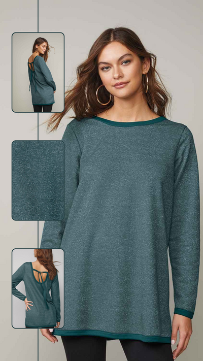 Tie back glitter top - FINAL SALE