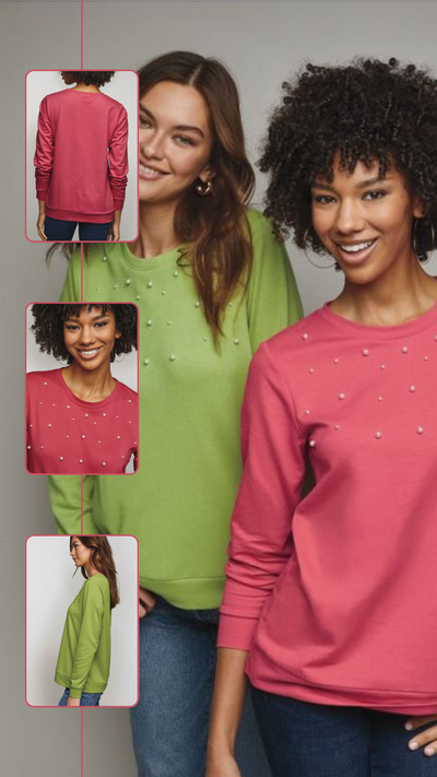 Pearl-Trim Pullover - FINAL SALE