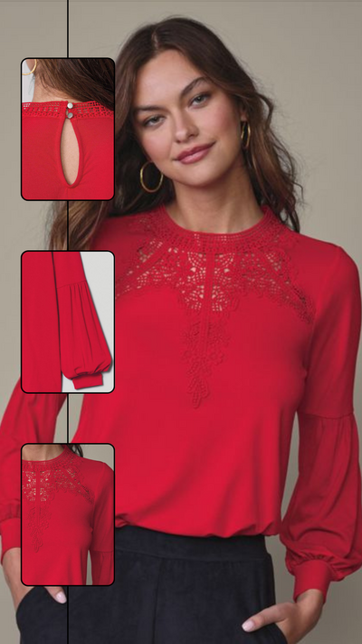 Lace Front Blouse - FINAL SALE