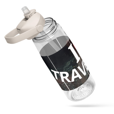 Flip straw water bottle