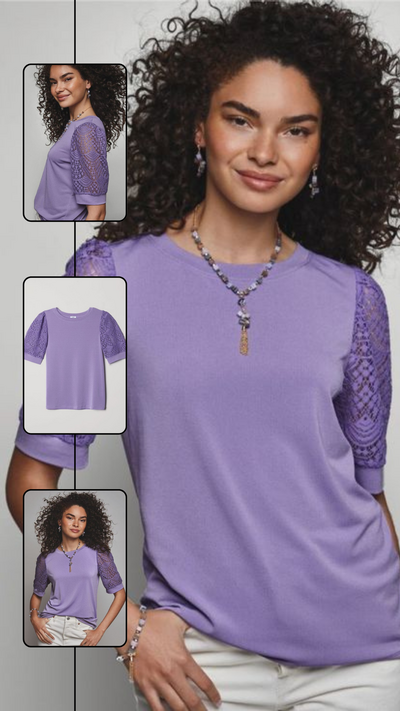 Lace-Sleeve Top - FINAL SALE