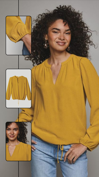 Drawstring Blouse - FINAL SALE