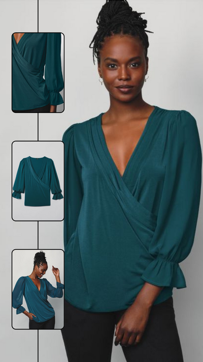 Surplice Wrap Blouse - FINAL SALE