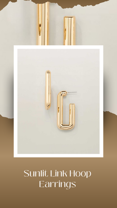 Sunlit Link Hoop Earrings - FINAL SALE