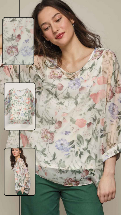 Floral Lightweight Top - FINAL SALE