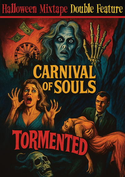 Carnival of Souls & Tormented Horror Double Feature – Halloween Mixtape Retro Movie Night Collection