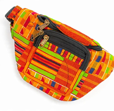 Kente print fanny pack